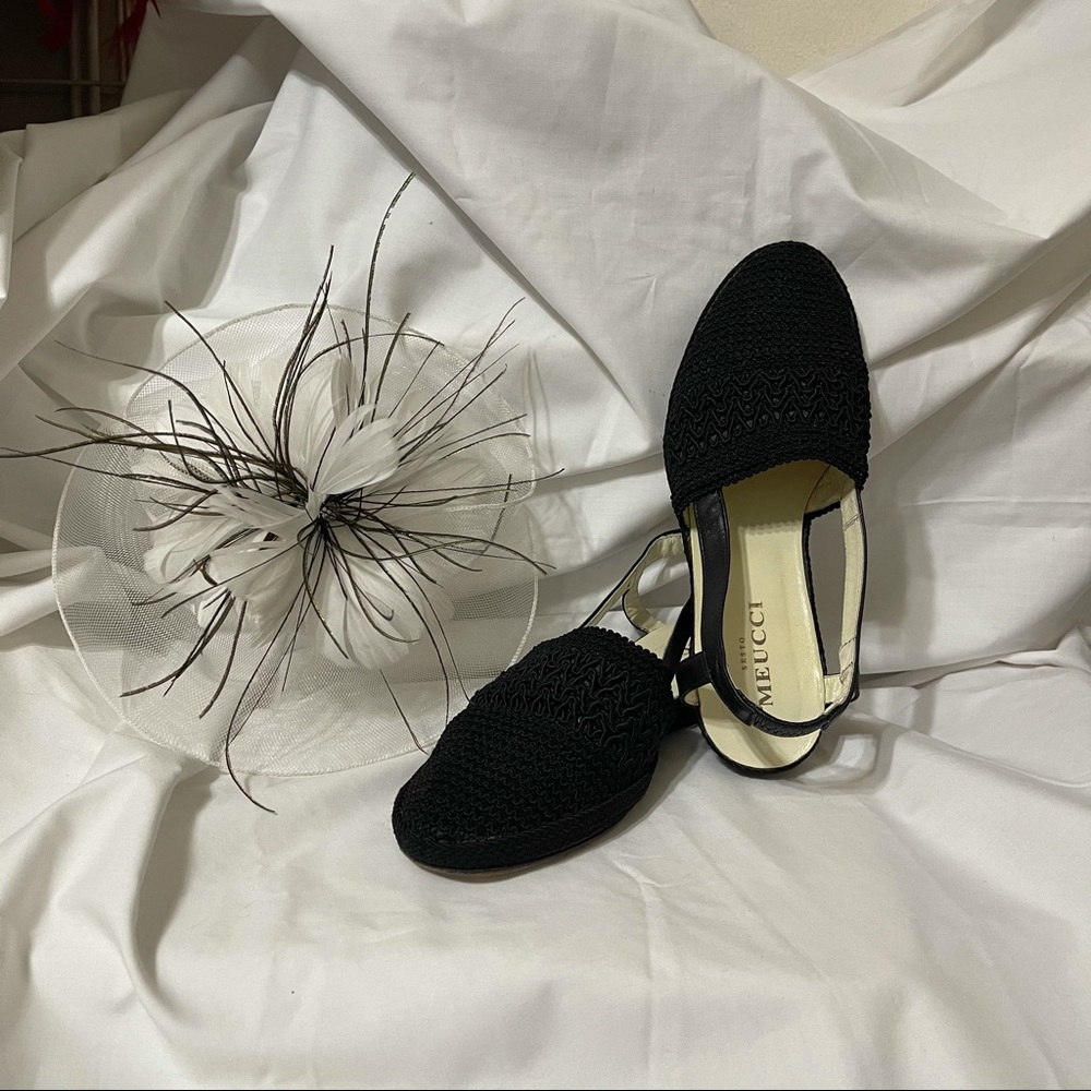 Meucci Weaved Wedge Slingback Shoes